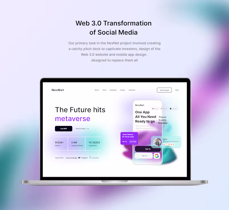 Cover image for Social Media Platform | UI/UX Design, Development