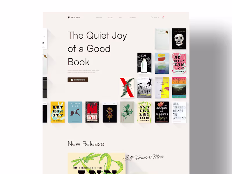 Cover image for Online Bookstore – Web Design Concept