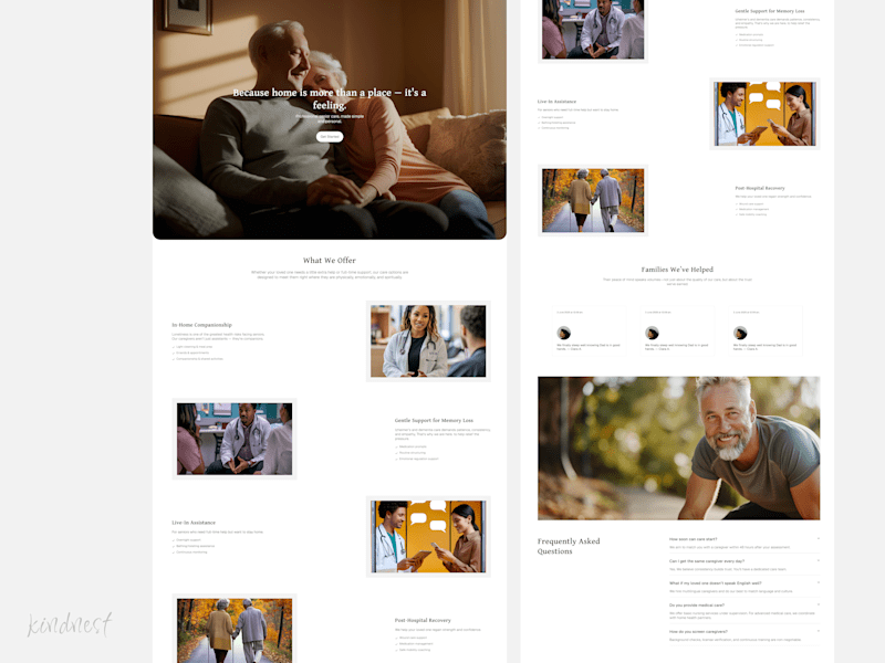 Cover image for Landing Page Design for Kindnest