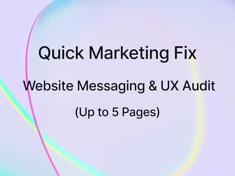 Cover image for Quick Marketing Fix - Website Audit for B2B Service Businesses