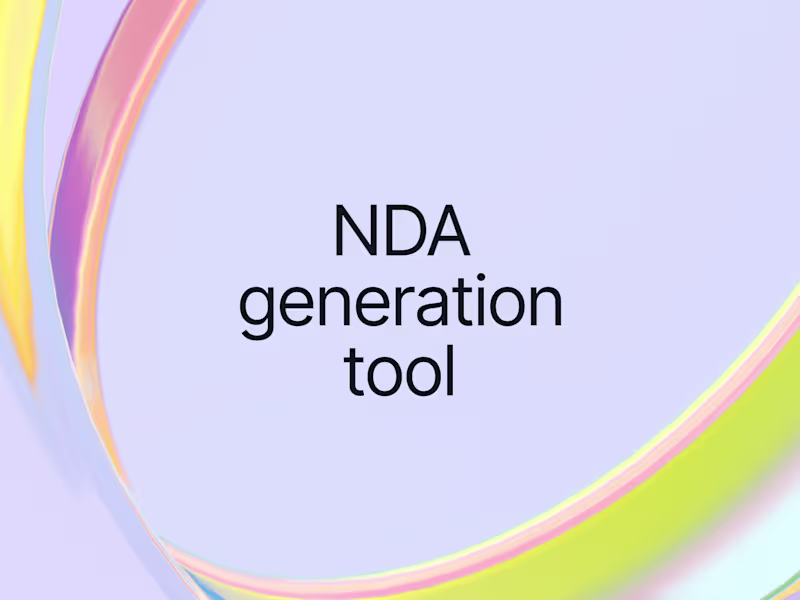 Cover image for NDA Generation tool