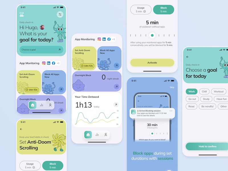 Cover image for Digital detox | Mobile app design