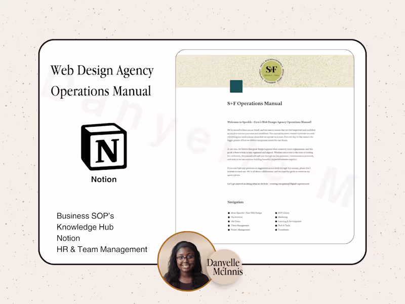 Cover image for Business Operations Manual in Notion