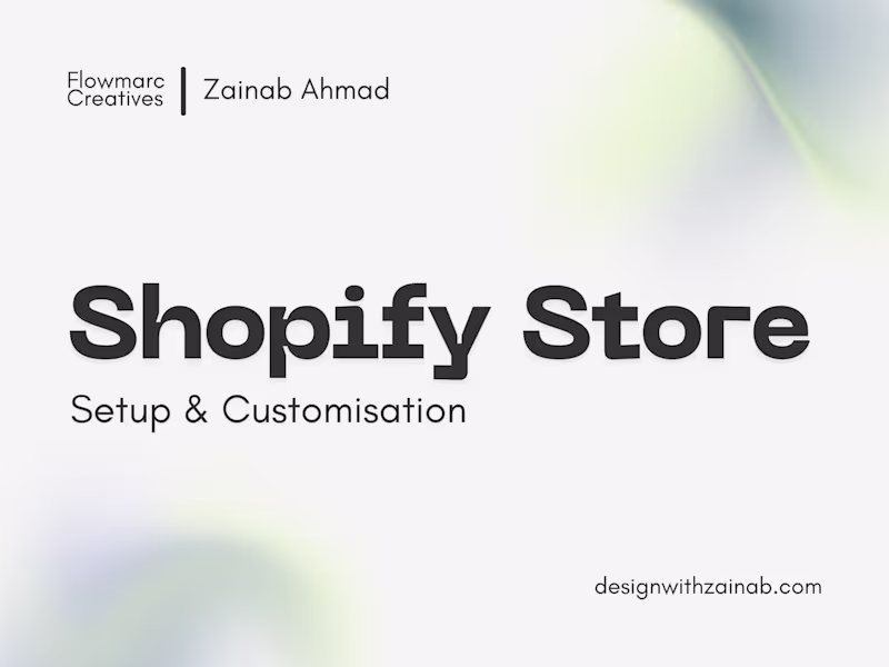 Cover image for Shopify Store Setup & Customisation