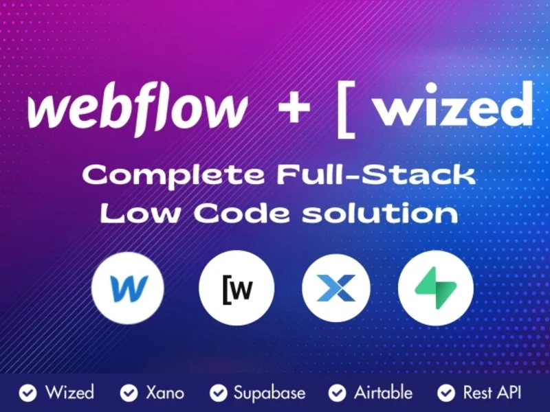 Cover image for Web app development in Webflow + Wized + Xano