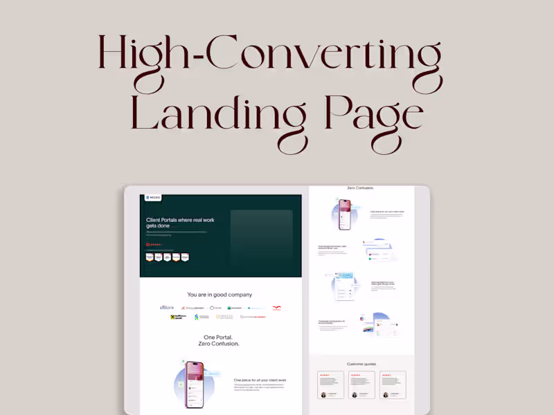 Cover image for High-Converting Landing Page Design