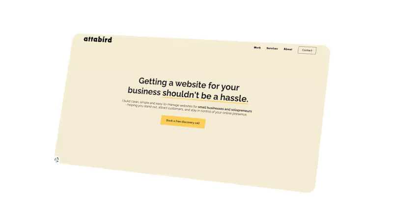 Cover image for Design and Development of attabird.com