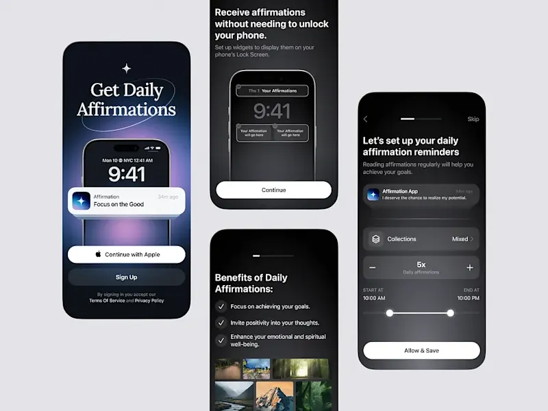 Cover image for Affirmation App Onboarding