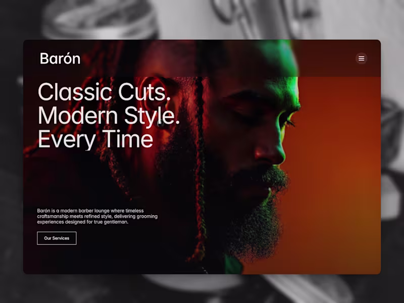 Cover image for Barón - Barber Shop Website Template