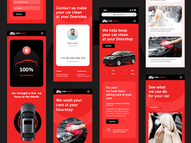 Cover image for CarWash Website Mobile View