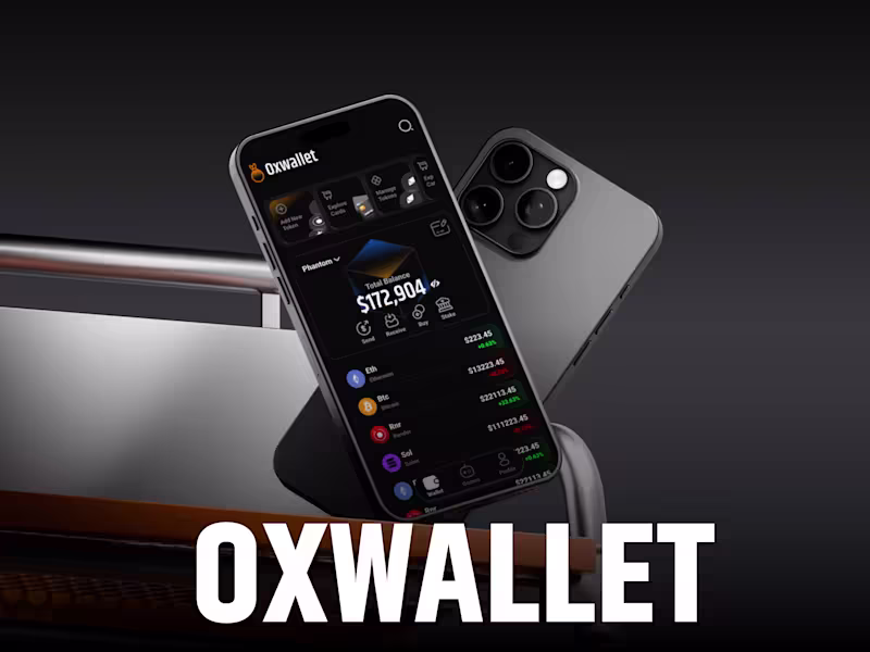 Cover image for OxWallet | Mobile Design | Crypto Wallet