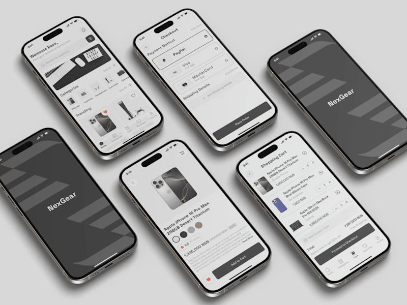 Cover image for NexGear Mobile App UI Design