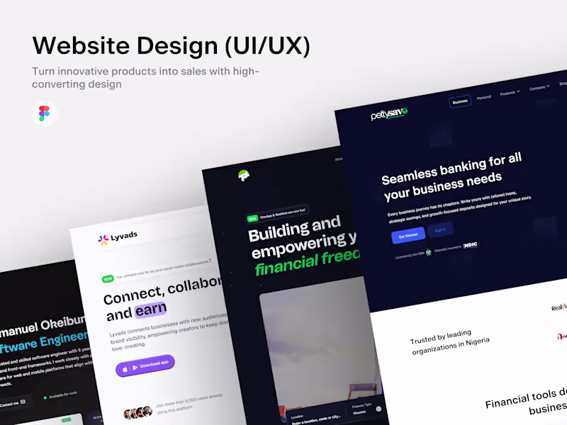 Cover image for Website Design (UI&UX | Figma)