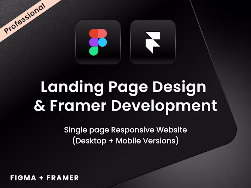 Cover image for Landing Page Design  & Framer Development