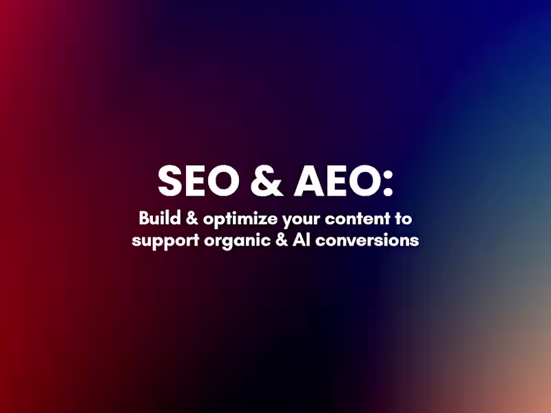 Cover image for SEO & AEO: Rank for Search & AI Answers