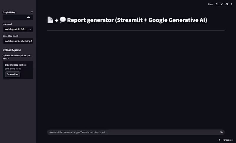 Cover image for AI-Powered Document Parsing and Reporting Tool