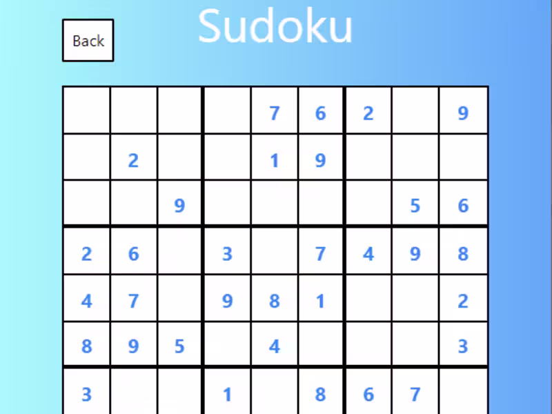 Cover image for Sudoku Website