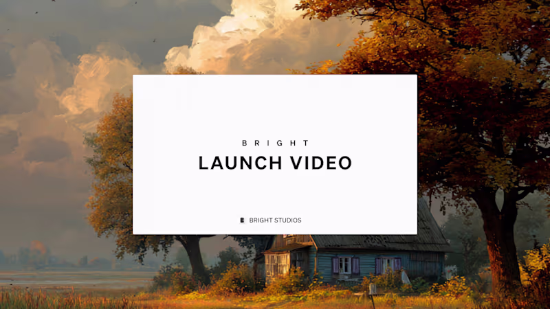 Cover image for Bright Animated Launch Video