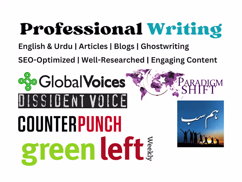 Cover image for Bilingual Journalism & Professional Writing | English & Urdu
