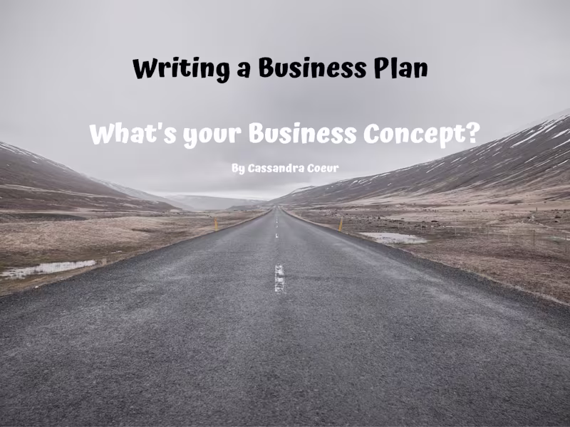 Cover image for How to Write a Business Plan Blog: Business Concept