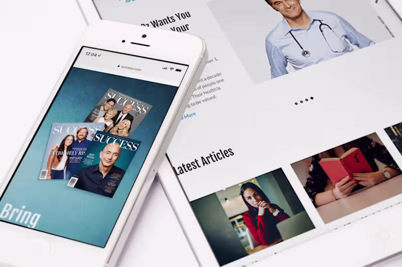 Cover image for Success Magazine UX Redesign + Website Build