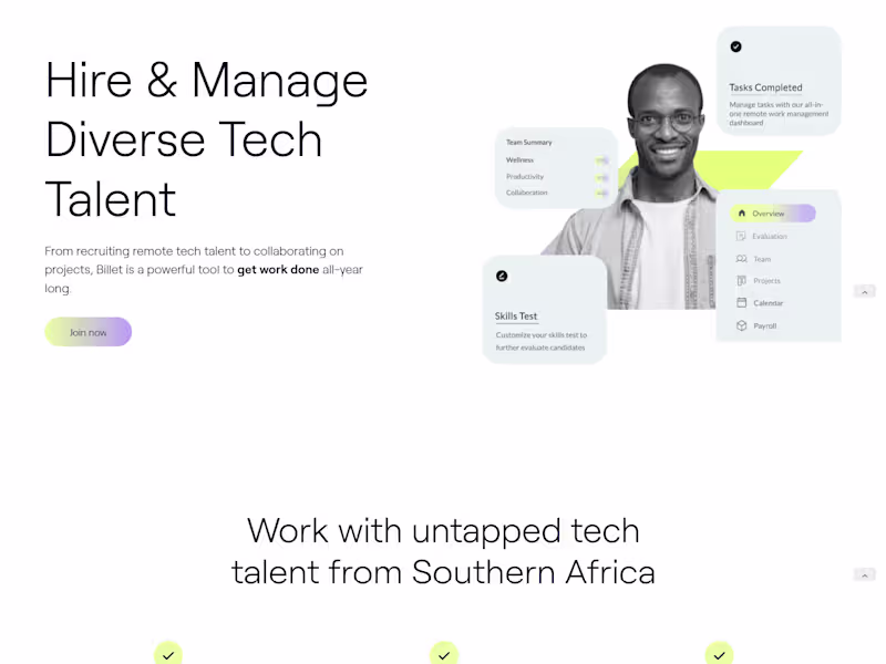 Cover image for Billet - Matching Technologist’s with opportunities