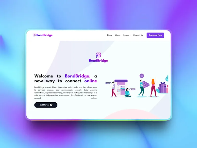 Cover image for Immersive Landing Page for AI Application