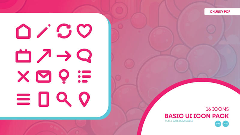 Cover image for Chunky Pop: Free UI Icons for Designers