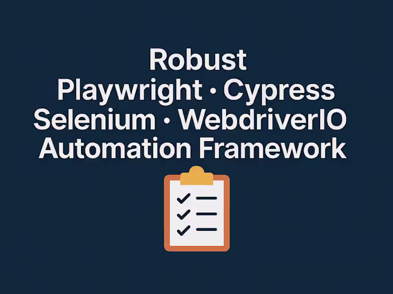 Cover image for Playwright, Cypress, Selenium & WebdriverIO Automation Framework