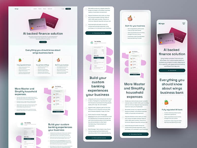 Cover image for Finance Web Design - Mobile Responsive