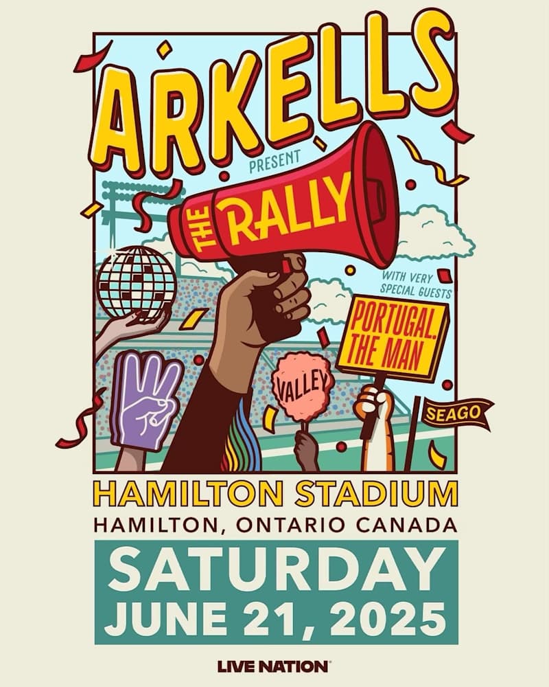 Cover image for The  Arkells "The Rally" 2025 Poster Design