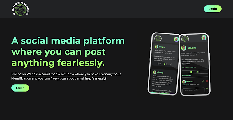 Cover image for Unknown World - Social Media Platform