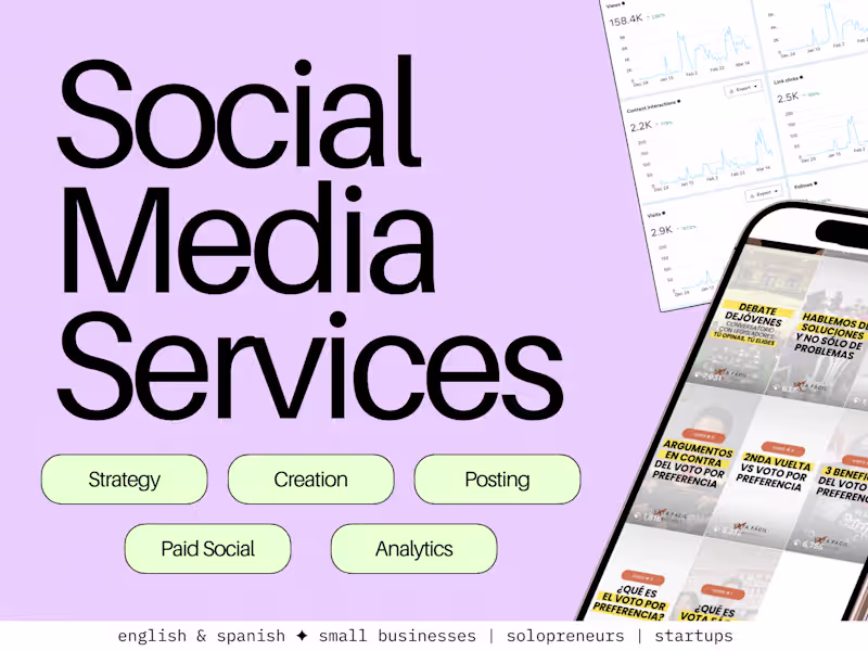 Cover image for Social Media Strategy & Content Done For You 