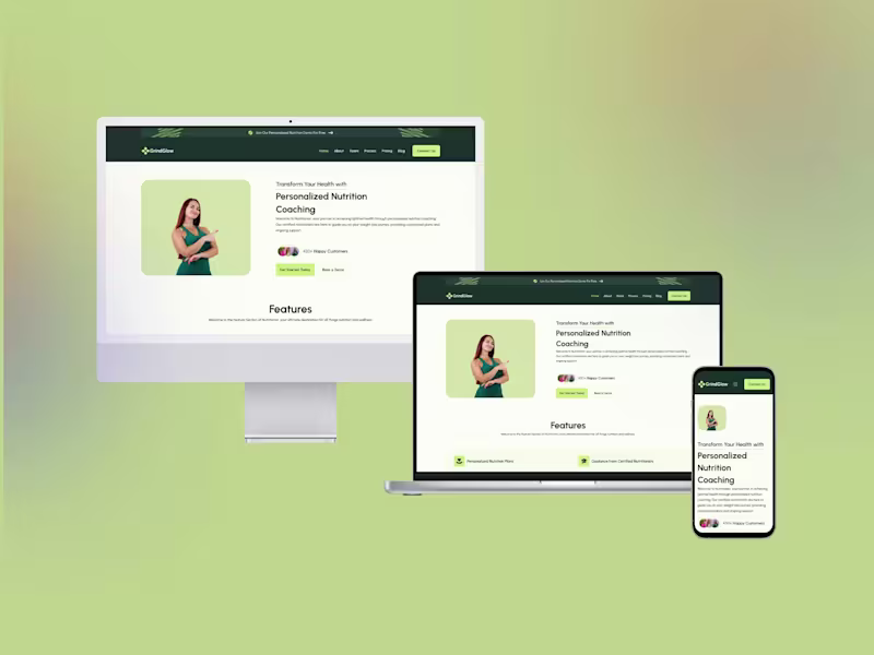 Cover image for Wordpress Site for Nutritionist Client - Grind Glow
