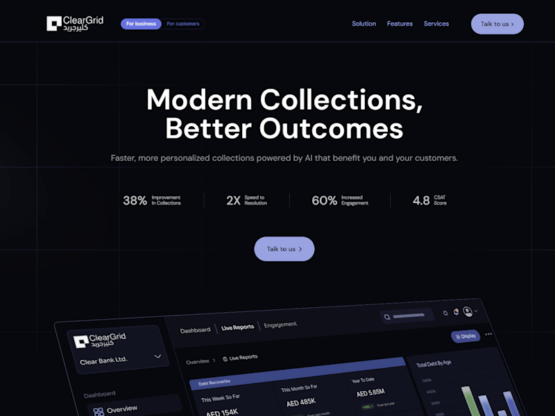 Cover image for Designing and Developing ClearGrid's Website from scratch 