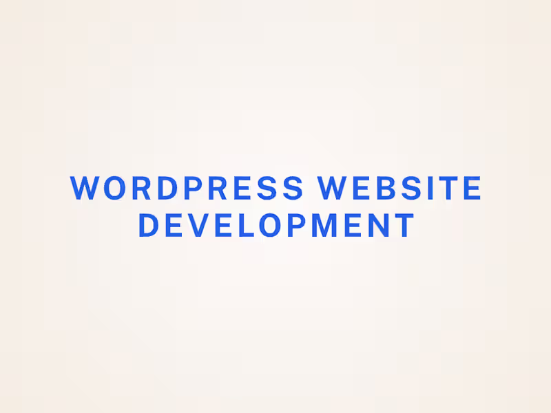 Cover image for WordPress Website Development