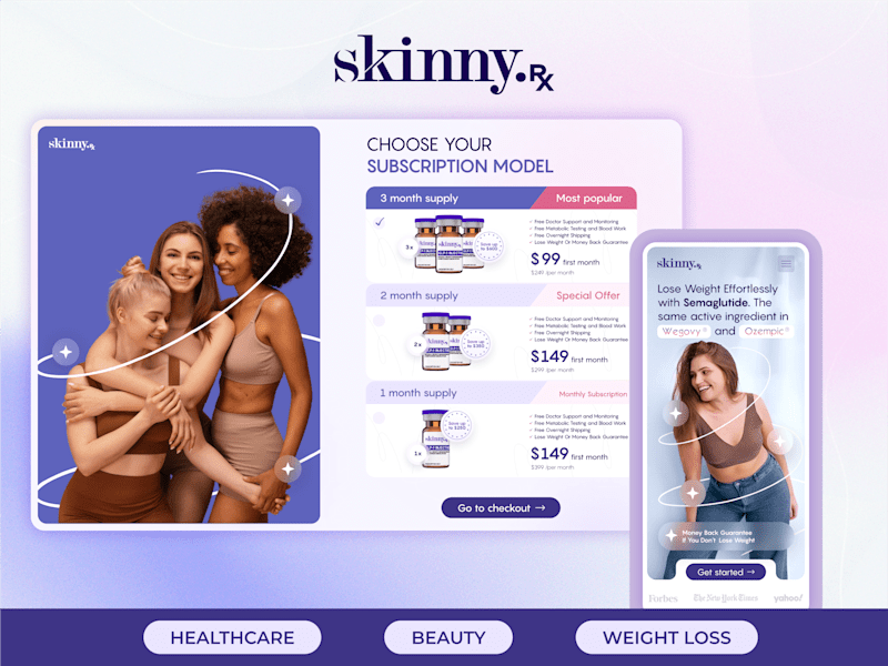 Cover image for SkinnyRx | Healthcare | React | Frontend