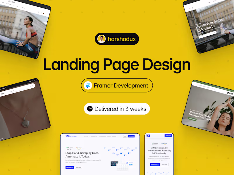Cover image for Landing Page Design and Framer Development