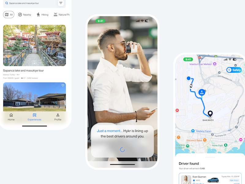 Cover image for Hykr Passenger Mobile App Design | Turkey