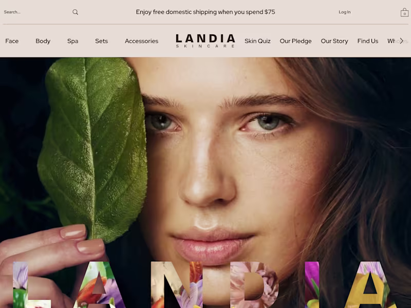 Cover image for Landia Skincare Website Design