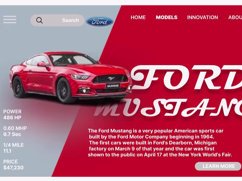 Cover image for Create a webpage for a car website 