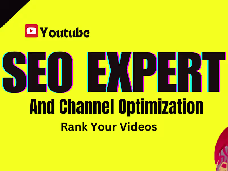 Cover image for I will do best Youtube video SEO and channel manager