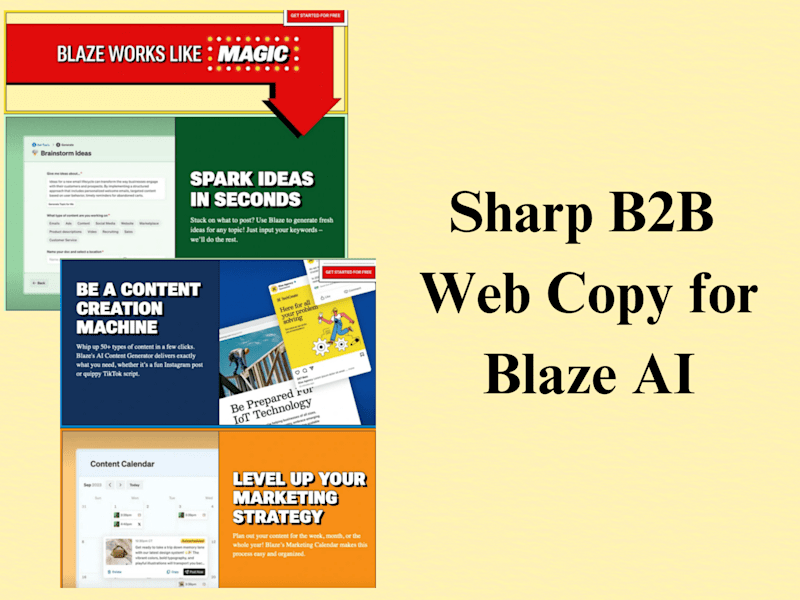 Cover image for Sharp B2B Web Page Copy for Blaze AI
