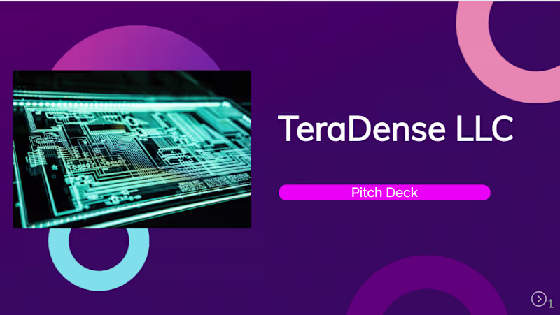 Cover image for Pitch Deck Design For Tera Dense LLC