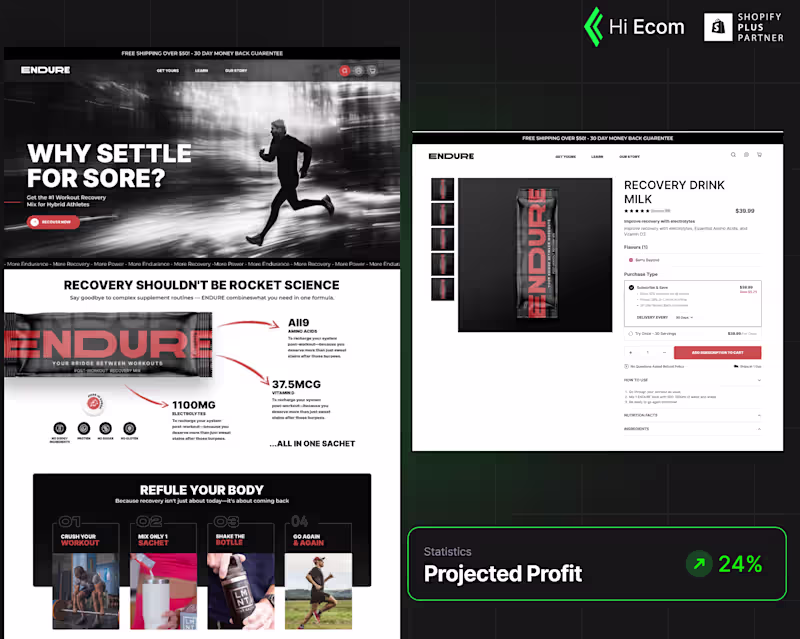 Cover image for Dynamic Shopify Site for Endure