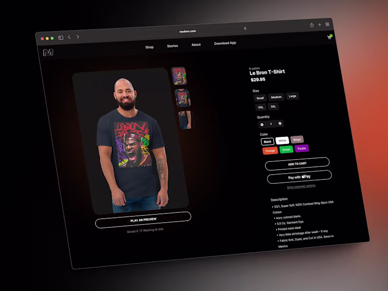Cover image for Modern.com – Augmented Reality Merch