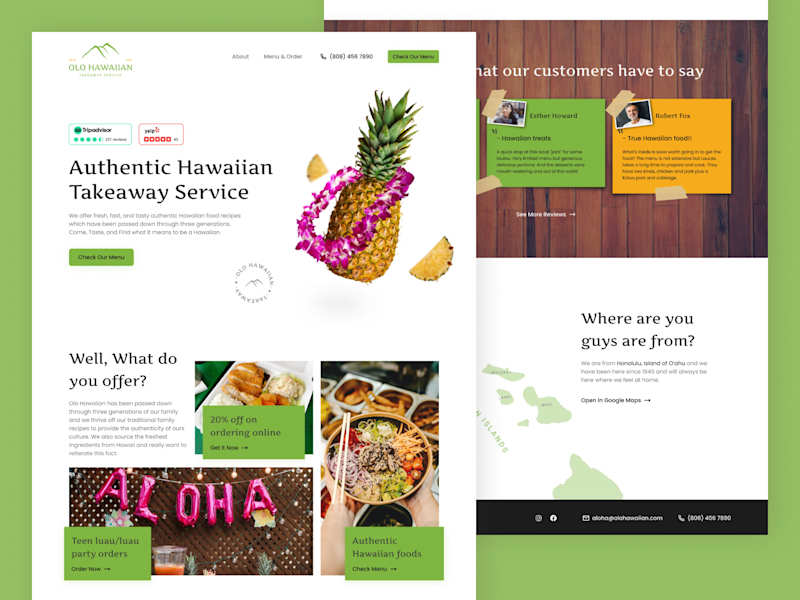 Cover image for 🍍OLO Hawaiian Takeaway Website | Clean & Clear Communication