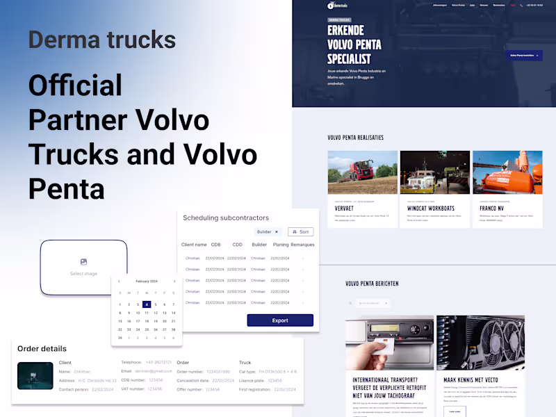 Cover image for Responsive Web Platform Development for Derma Trucks