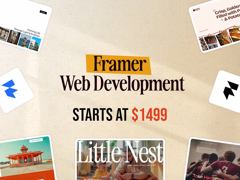 Cover image for Framer Website Development for Startup / Business