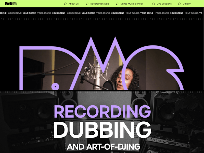 Cover image for Partnering with Dante Music Studio to Design and Develop